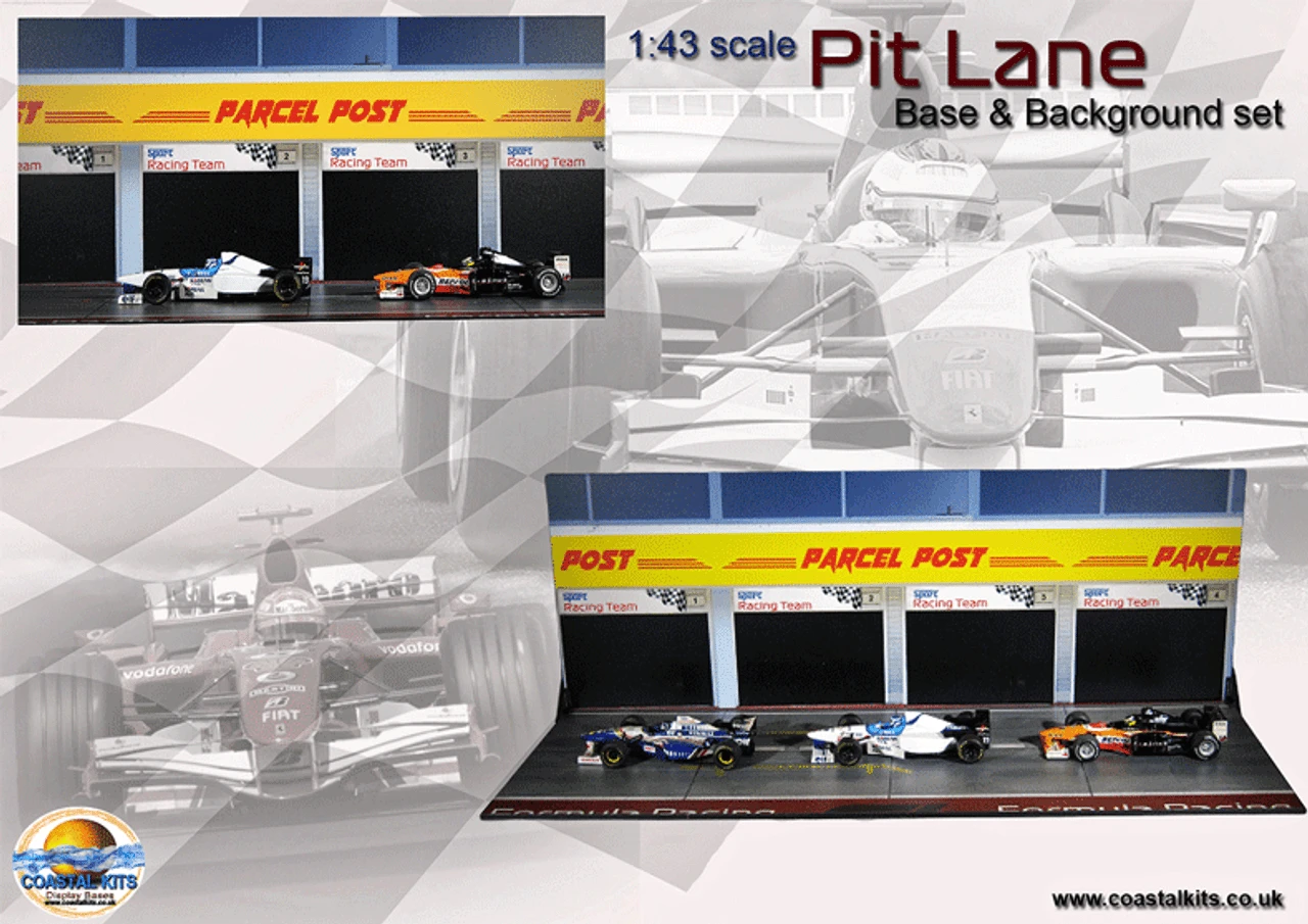Coastal Kits CKS059-43-1 - 1:43 Scale Pit Lane Base & Background Set 2 Coastal Kits CKS059-43-1 - 1:43 Scale Pit Lane Base & Background Set - Image 2