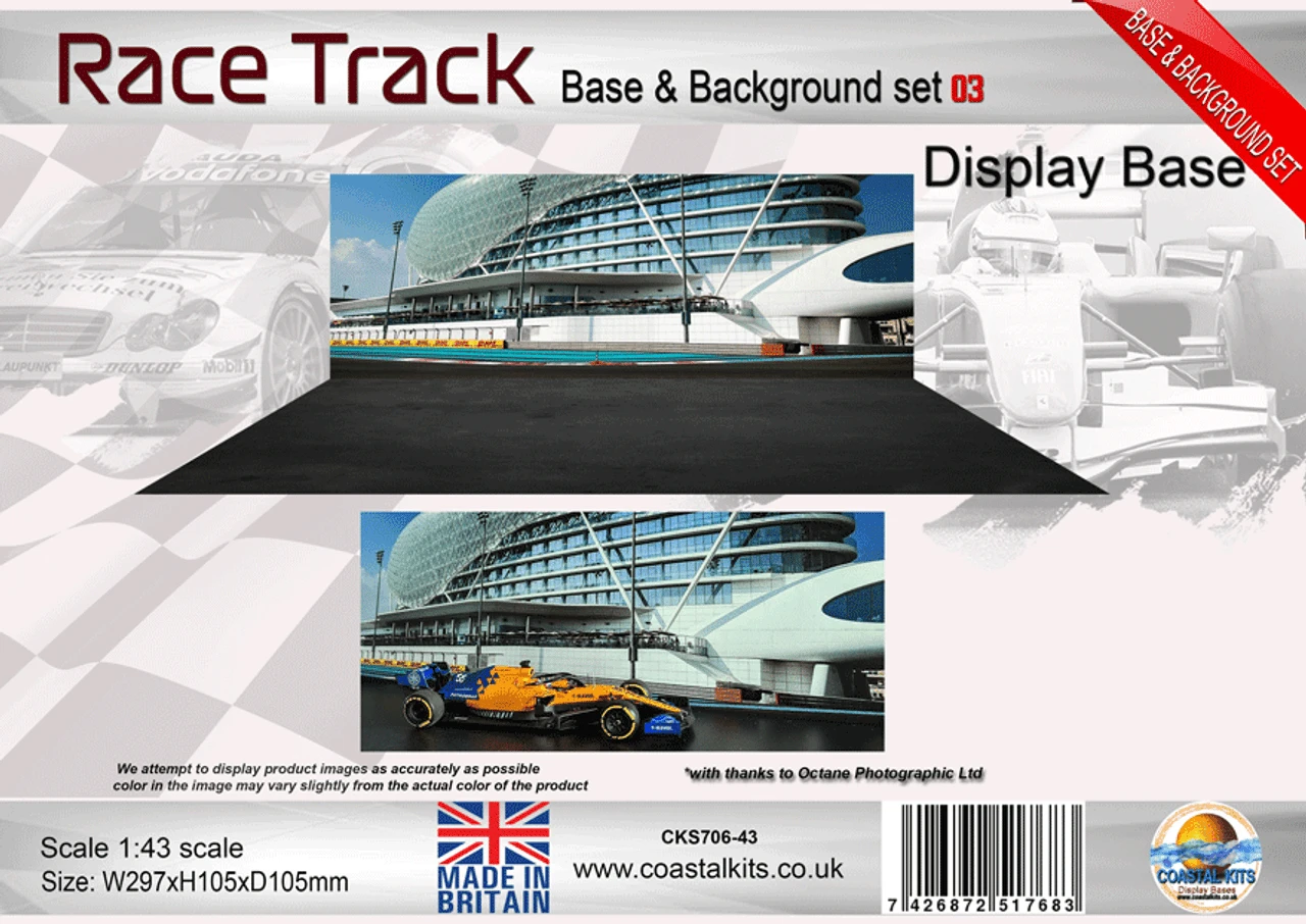 Coastal Kits CKS706-43 - 1:43 Scale Race Track Base & Background Set 03 1 Coastal Kits CKS706-43 - 1:43 Scale Race Track Base & Background Set 03