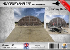 Coastal Kits CKS900-48 - 1:48 Scale Hardened Aircraft Shelter Base & Background Set
