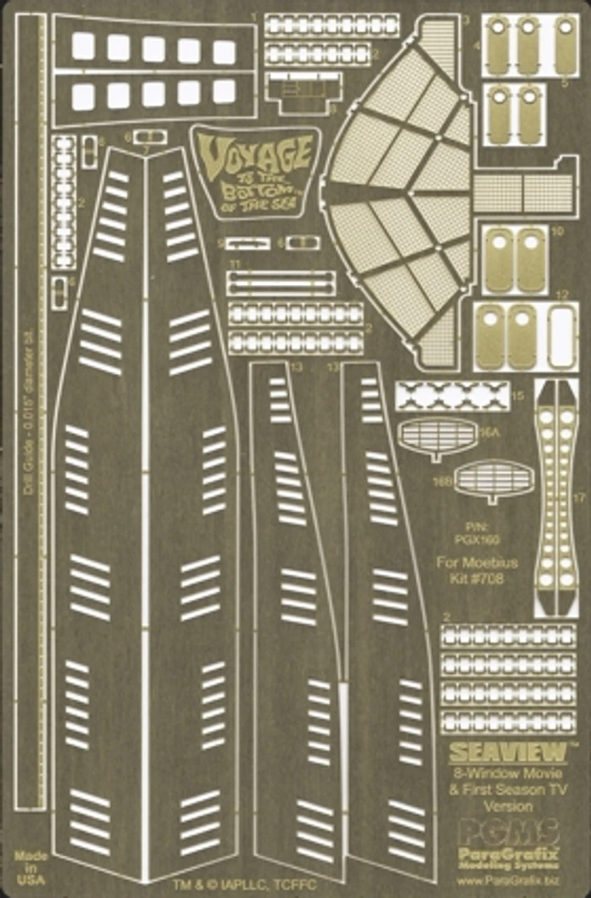 Paragrafix PGX160 - 1/128 8 Window Seaview Photoetch Set 1 Paragrafix PGX160 - 1/128 8 Window Seaview Photoetch Set