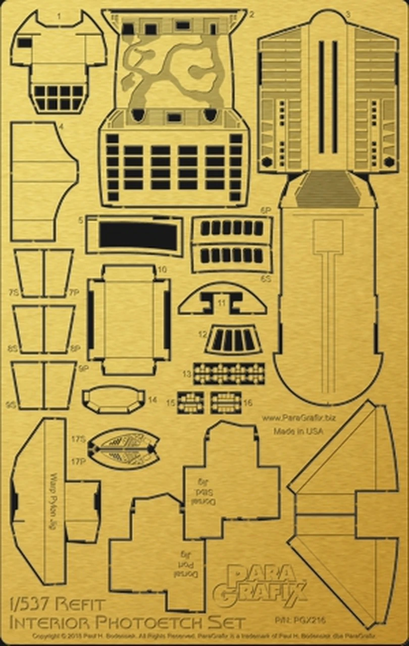 Paragrafix PGX216 - 1/537 Refit Interior Photoetch Set For AMT1080 2 Paragrafix PGX216 - 1/537 Refit Interior Photoetch Set For AMT1080 - Image 2