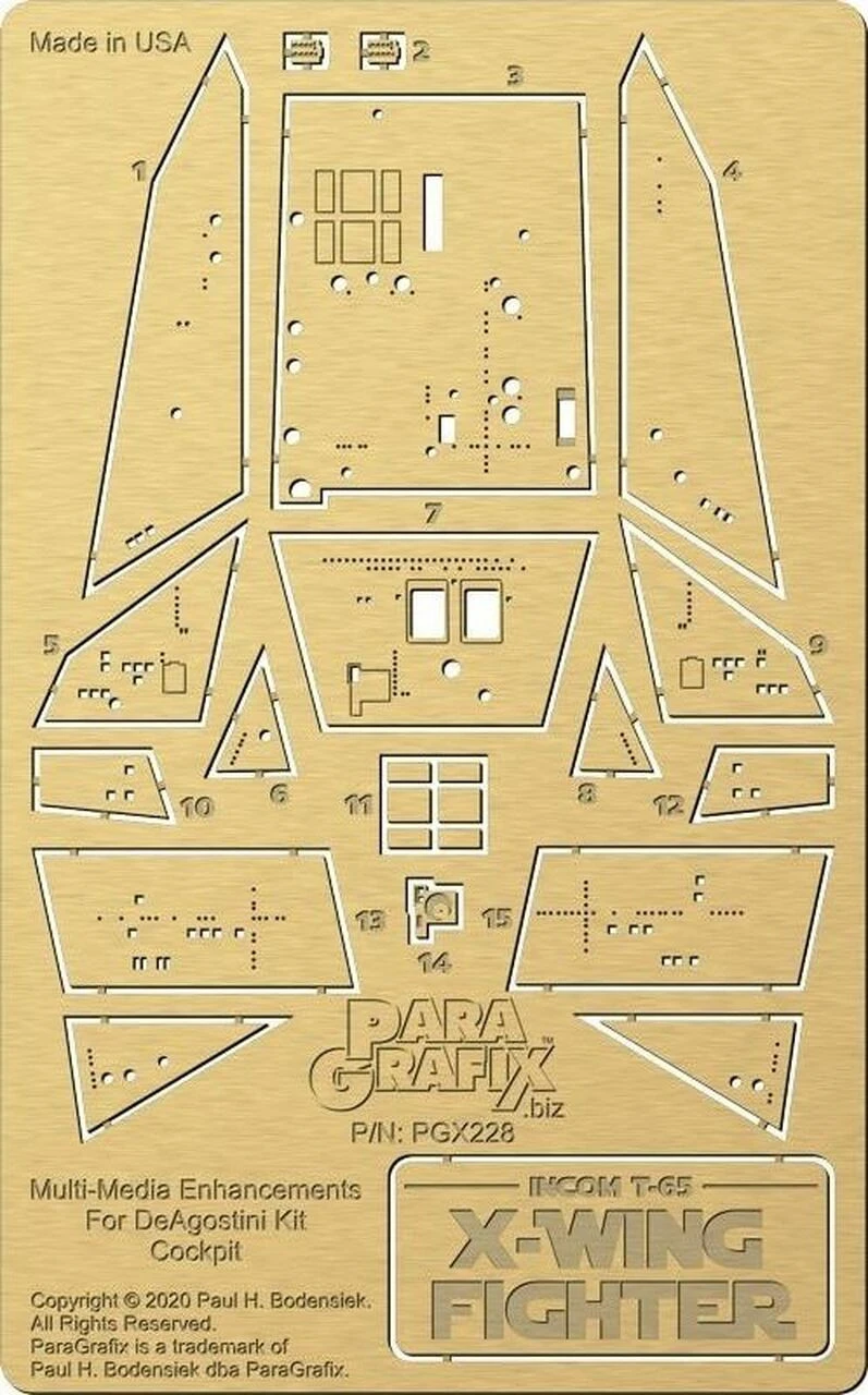 Paragrafix PGX228 - 1/18 X-Wing Detail Set For DeAgostini Kit 2 Paragrafix PGX228 - 1/18 X-Wing Detail Set For DeAgostini Kit - Image 2