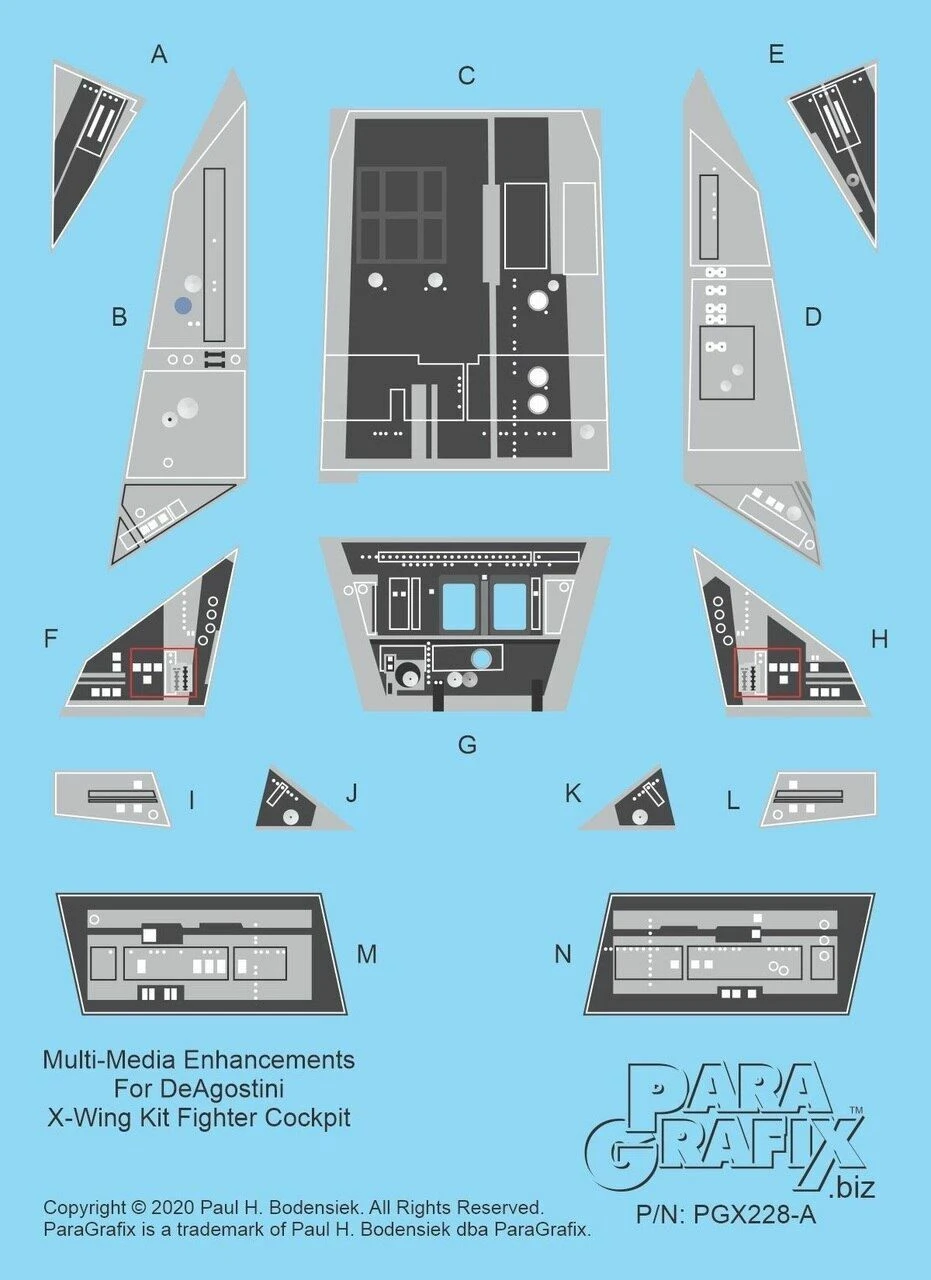 Paragrafix PGX228 - 1/18 X-Wing Detail Set For DeAgostini Kit 3 Paragrafix PGX228 - 1/18 X-Wing Detail Set For DeAgostini Kit - Image 3