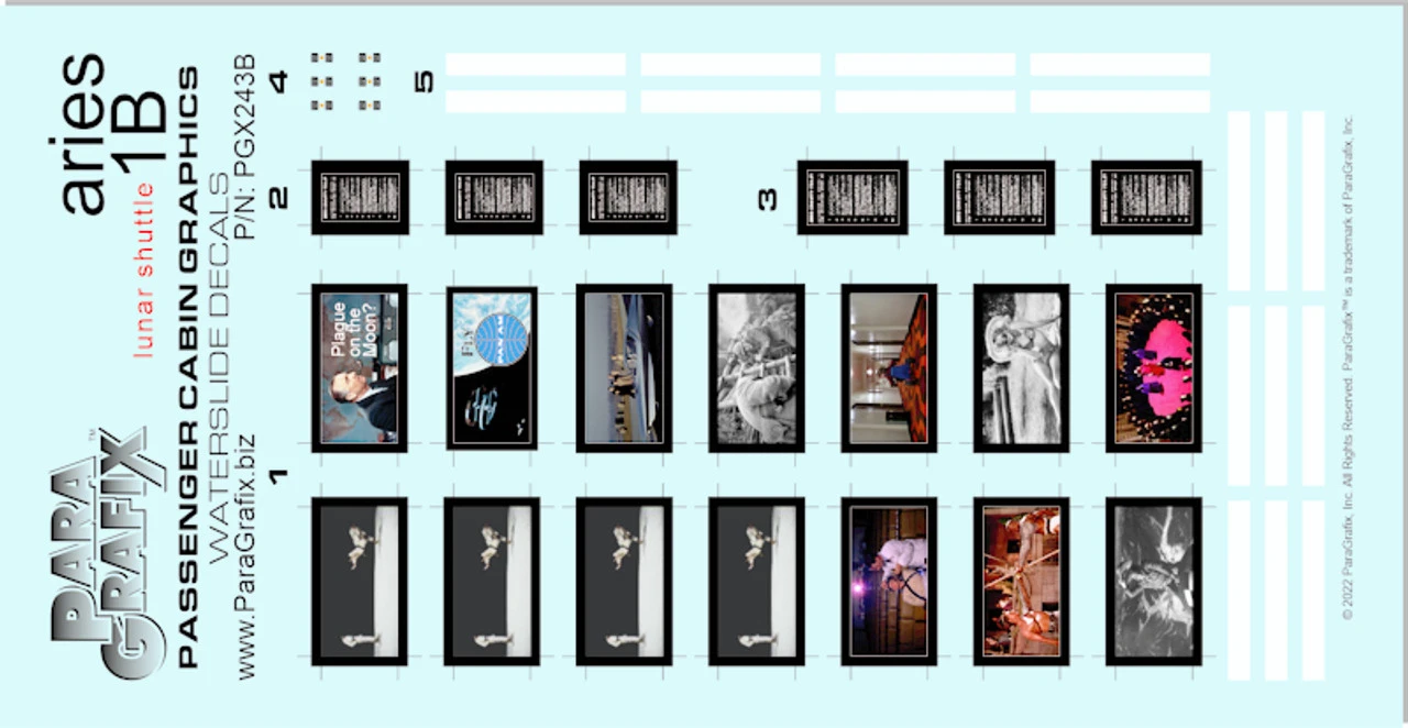 Paragrafix PGX243 - 1/48 Aries 1B Passenger Cabin Graphics 2 Paragrafix PGX243 - 1/48 Aries 1B Passenger Cabin Graphics - Image 2