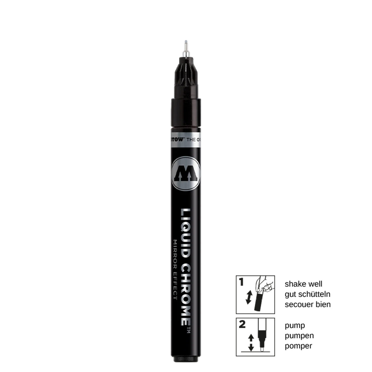 Molotow Liquid Chrome - 1mm Nib Pump Marker Pen 1 Molotow Liquid Chrome - 1mm Nib Pump Marker Pen