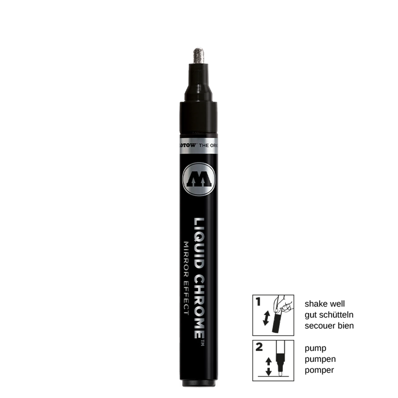 Molotow Liquid Chrome - 4mm Nib Pump Marker Pen 1 Molotow Liquid Chrome - 4mm Nib Pump Marker Pen