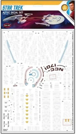 Polar Lights MKA040 - 1:1000 Star Trek Aztec Decal Set (for Use With Enterprise And Reliant Kits)