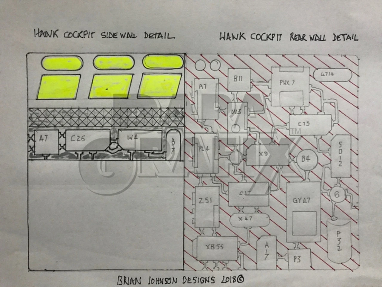 Paragrafix PGX214 - 1/72 Brian Johnson's Concept Hawk Cockpit For MPC881 7 Paragrafix PGX214 - 1/72 Brian Johnson's Concept Hawk Cockpit For MPC881 - Image 7