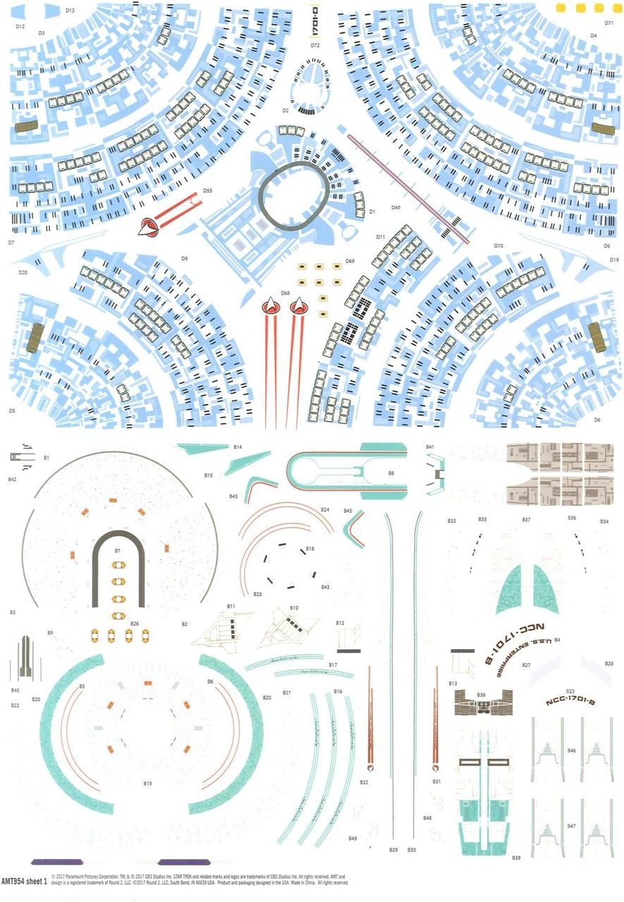 AMT 954 - 1:2500 Star Trek-USS Enterprise Box Set-Cadet Series Model Kits 12 AMT 954 - 1:2500 Star Trek-USS Enterprise Box Set-Cadet Series Model Kits - Image 12