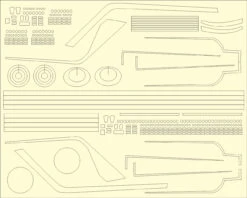 Aztek Dummy AD-53 - 1/350 USS Franklin (Moebius Models) Paint Masks