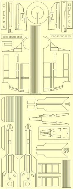 Aztek Dummy AD-75 - 1/350 Round 2 Grissom/Oberth Paint Masks