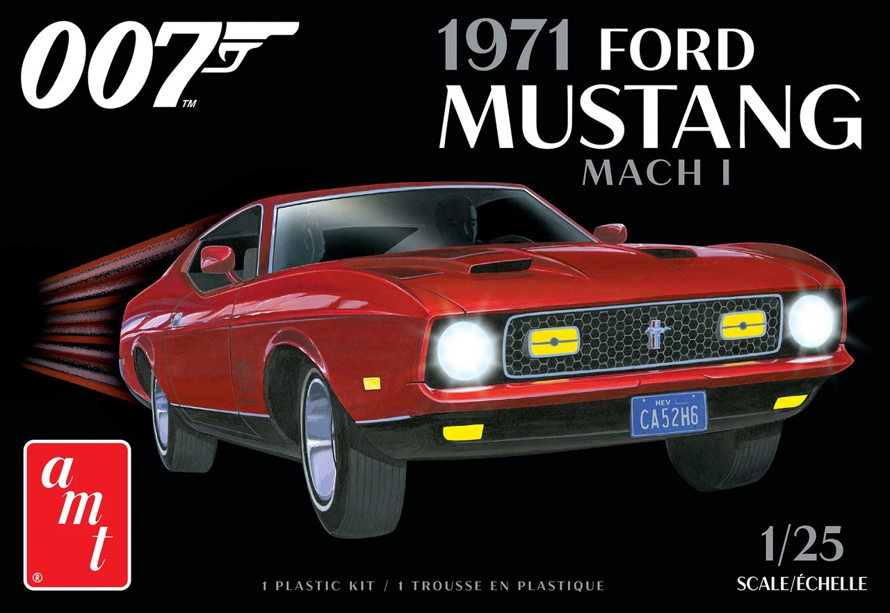 AMT1187 - 1:25 JAMES BOND 1971 FORD MUSTANG MACH I SCALE MODEL KIT 1 AMT1187 - 1:25 JAMES BOND 1971 FORD MUSTANG MACH I SCALE MODEL KIT