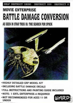 Warp Models WARP-09 - 1:537 Movie Enterprise Battle Damage Conversion (For Ertl Enterprise-A)