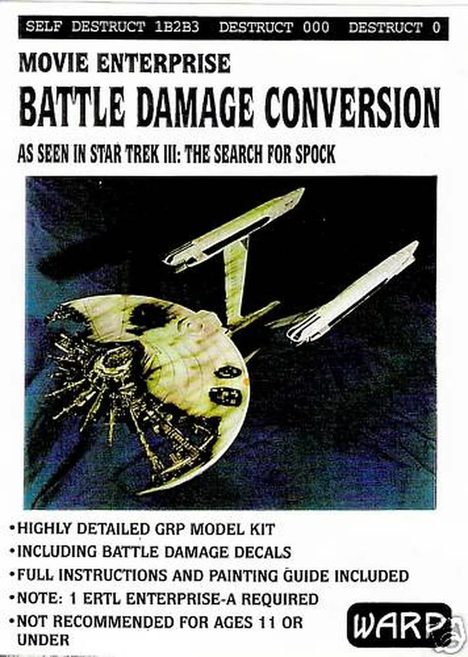 Warp Models WARP-09 - 1:537 Movie Enterprise Battle Damage Conversion (For Ertl Enterprise-A) 1 Warp Models WARP-09 - 1:537 Movie Enterprise Battle Damage Conversion (For Ertl Enterprise-A)