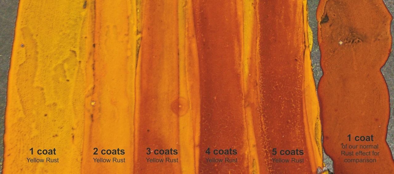 Dirty Down Water Soluble Paint - Yellow Rust Effect 25ml Pot 2 Dirty Down Water Soluble Paint - Yellow Rust Effect 25ml Pot - Image 2