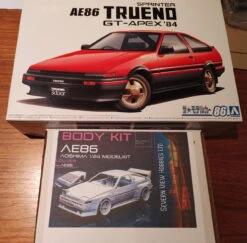 1/24 Toyota AE86 Sprinter Trueno Model Kit & Resin Printed Complete Bodykit And Louver Bundle