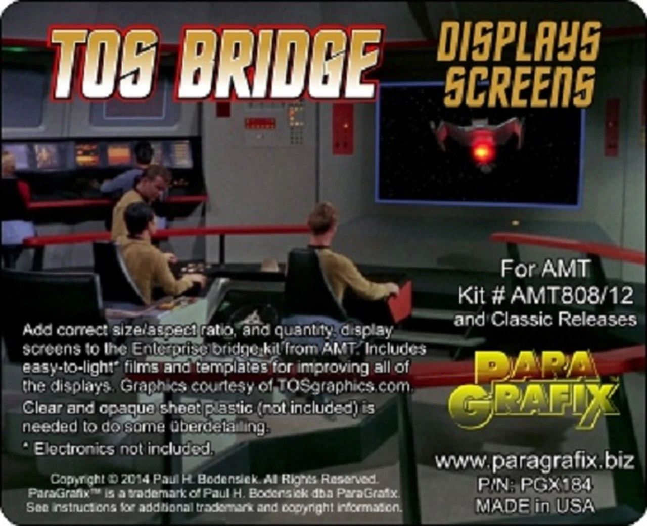 Paragrafix PGX184 - 1/32 TOS Bridge Display Screens Photoetch Set 1 Paragrafix PGX184 - 1/32 TOS Bridge Display Screens Photoetch Set