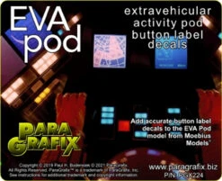 Paragrafix PGX224 - 1/8 EVA Pod Button Label Decals For Moebius 2001-4