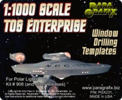 Paragrafix PGX231 - 1/1000 TOS Enterprise Window Drilling Templates For POL908
