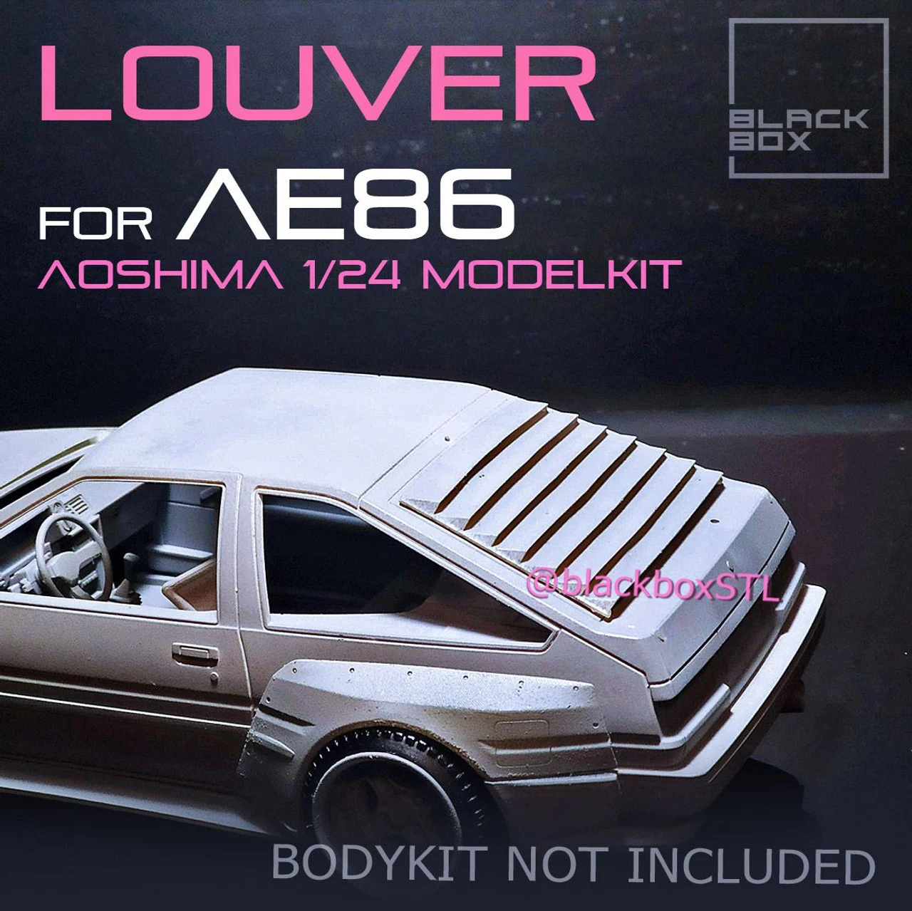 Resin Printed Complete Bodykit And Louver For Aoshima 05969 - 1/24 TOYOTA AE86 SPRINTER TRUENO Model Kit (May Fit Others) 6 Resin Printed Complete Bodykit And Louver For Aoshima 05969 - 1/24 TOYOTA AE86 SPRINTER TRUENO Model Kit (May Fit Others) - Image 6