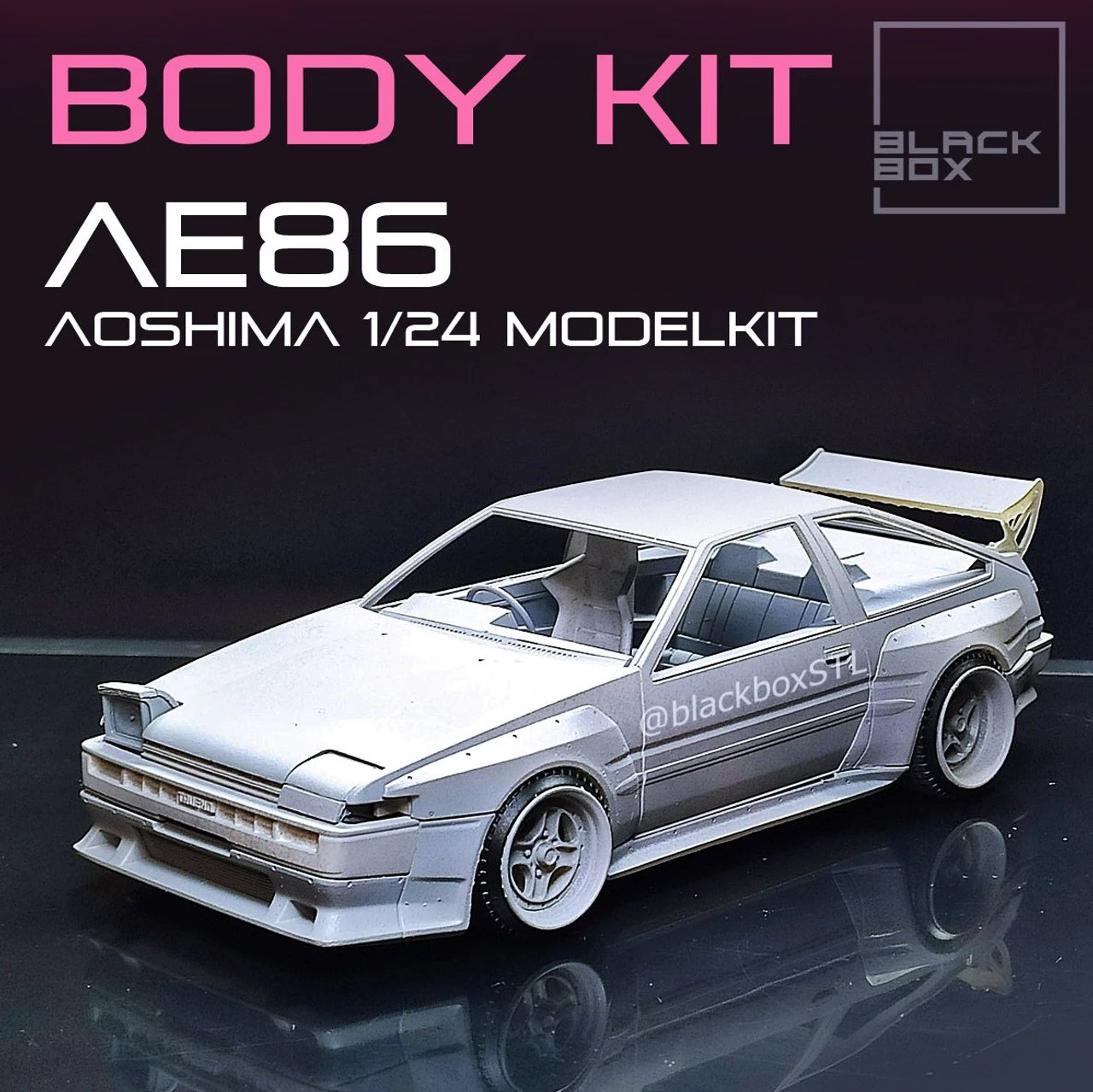 Resin Printed Complete Bodykit And Louver For Aoshima 05969 - 1/24 TOYOTA AE86 SPRINTER TRUENO Model Kit (May Fit Others) 1 Resin Printed Complete Bodykit And Louver For Aoshima 05969 - 1/24 TOYOTA AE86 SPRINTER TRUENO Model Kit (May Fit Others)