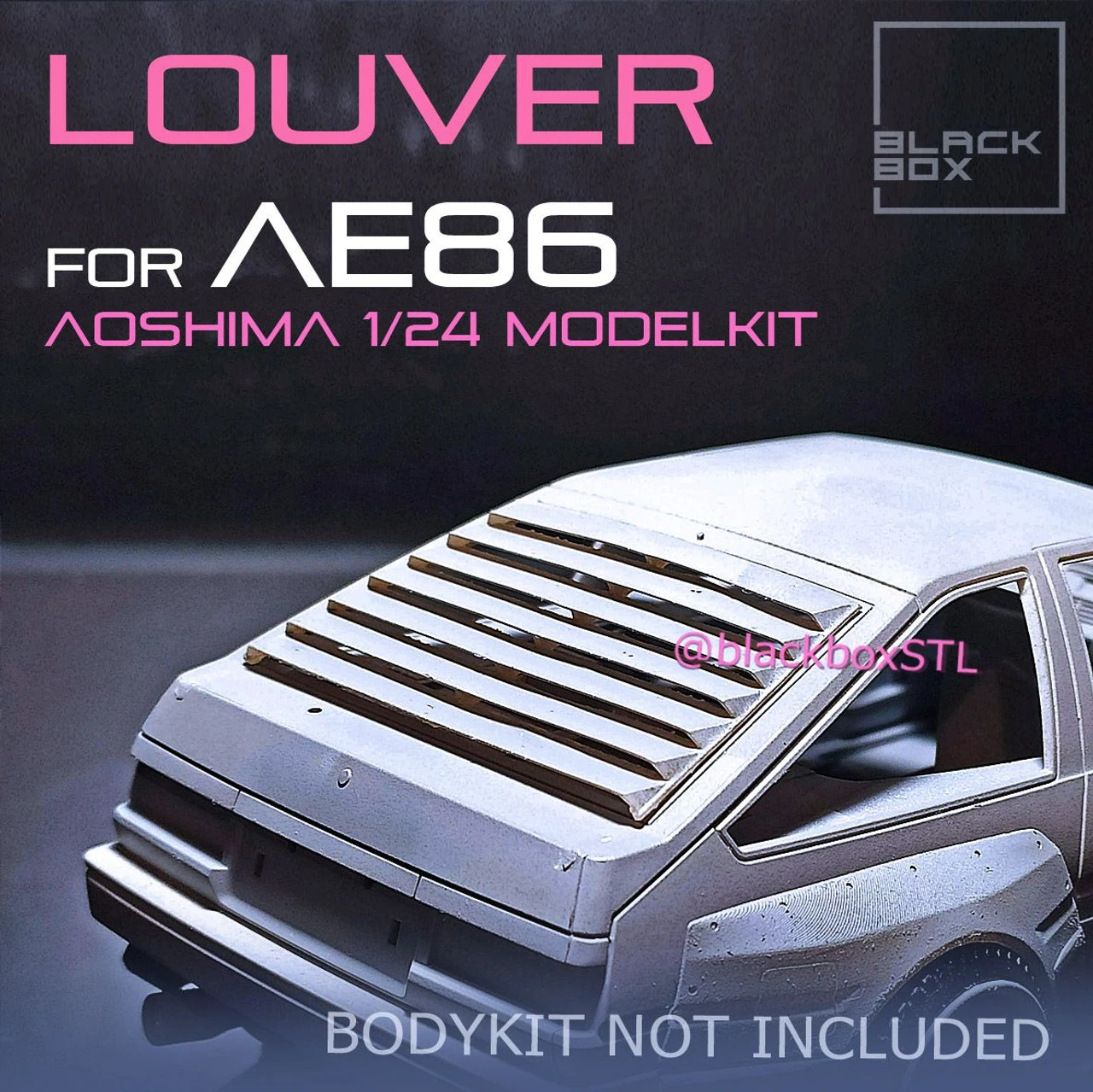 Resin Printed Complete Bodykit And Louver For Aoshima 05969 - 1/24 TOYOTA AE86 SPRINTER TRUENO Model Kit (May Fit Others) 2 Resin Printed Complete Bodykit And Louver For Aoshima 05969 - 1/24 TOYOTA AE86 SPRINTER TRUENO Model Kit (May Fit Others) - Image 2