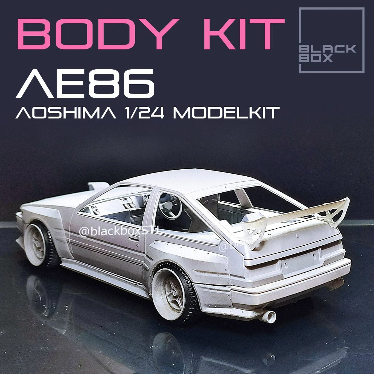 Resin Printed Complete Bodykit And Louver For Aoshima 05969 - 1/24 TOYOTA AE86 SPRINTER TRUENO Model Kit (May Fit Others) 5 Resin Printed Complete Bodykit And Louver For Aoshima 05969 - 1/24 TOYOTA AE86 SPRINTER TRUENO Model Kit (May Fit Others) - Image 5