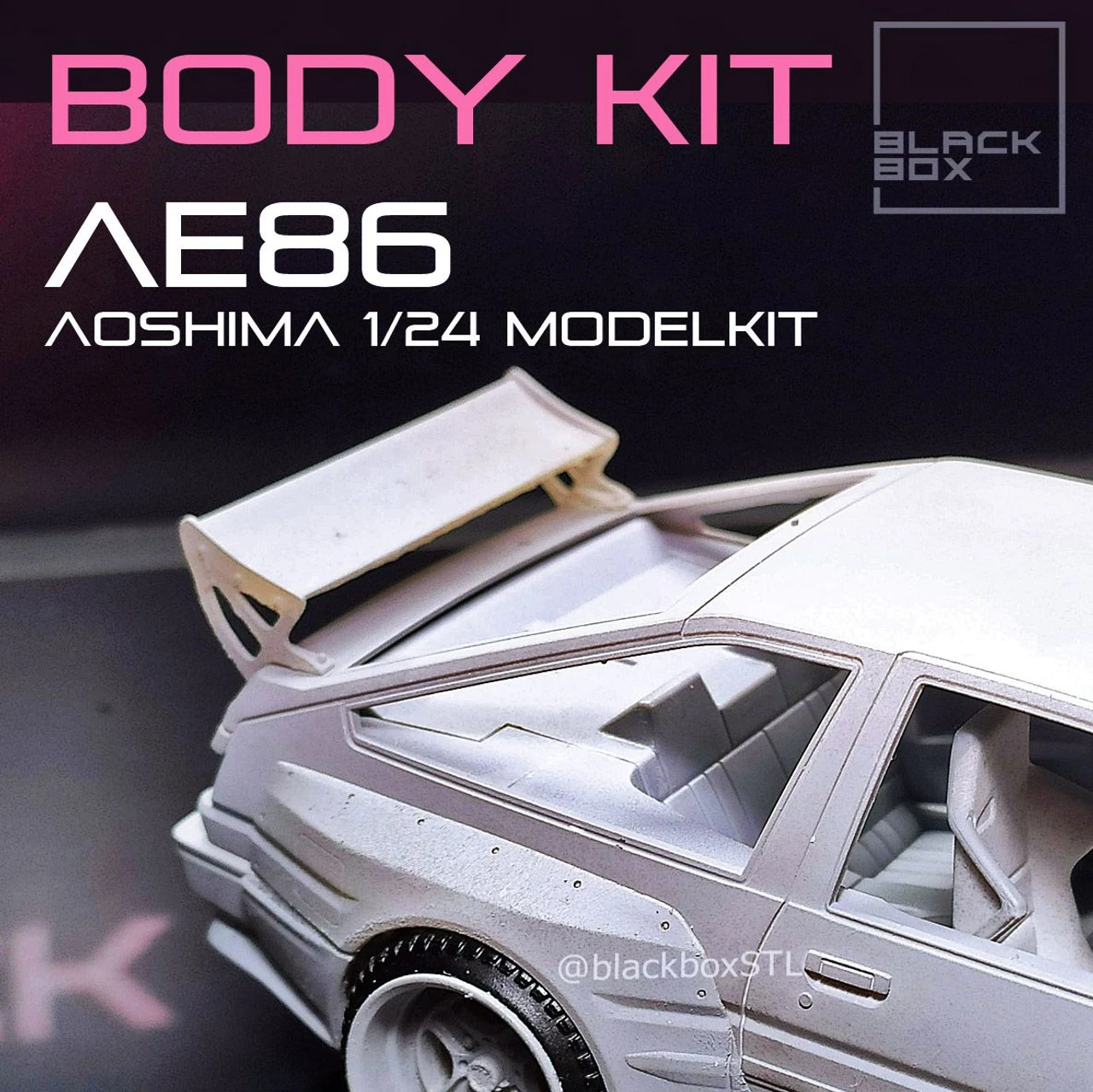 Resin Printed Complete Bodykit And Louver For Aoshima 05969 - 1/24 TOYOTA AE86 SPRINTER TRUENO Model Kit (May Fit Others) 7 Resin Printed Complete Bodykit And Louver For Aoshima 05969 - 1/24 TOYOTA AE86 SPRINTER TRUENO Model Kit (May Fit Others) - Image 7