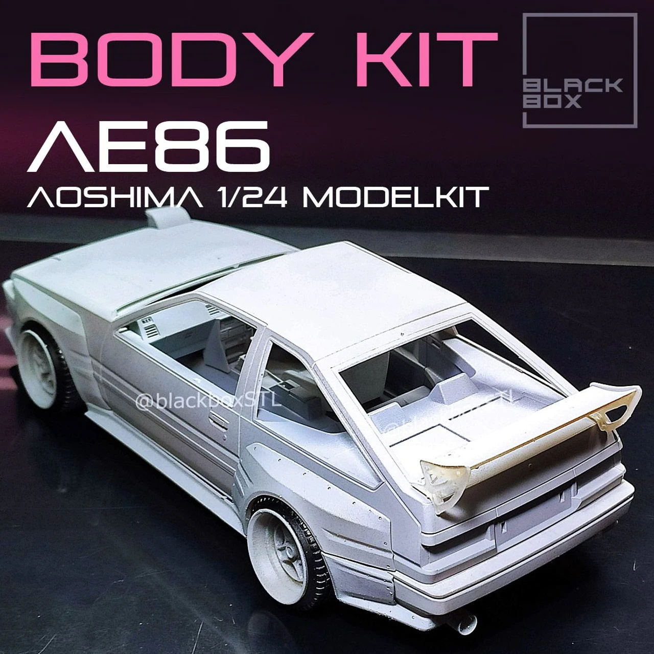 Resin Printed Complete Bodykit And Louver For Aoshima 05969 - 1/24 TOYOTA AE86 SPRINTER TRUENO Model Kit (May Fit Others) 8 Resin Printed Complete Bodykit And Louver For Aoshima 05969 - 1/24 TOYOTA AE86 SPRINTER TRUENO Model Kit (May Fit Others) - Image 8