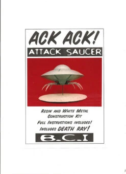 B.C.I Models BCI-ACK- Mars Attacks Ack Ack Attack Saucer Model Kit