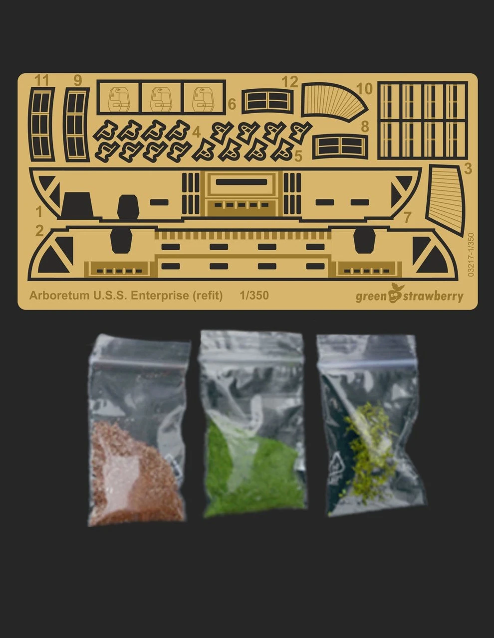 Green Strawberry 03217-1/350 Arboretum For U.S.S. Enterprise Photoetch & Detail Set 1 Green Strawberry 03217-1/350 Arboretum For U.S.S. Enterprise Photoetch & Detail Set