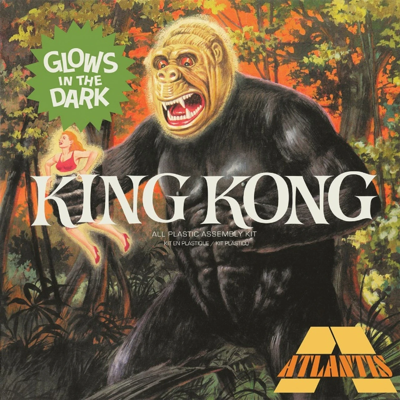 Atlantis A465 - 1/25 King Kong (Glow In The Dark, Square Box) Model Kit 1 Atlantis A465 - 1/25 King Kong (Glow In The Dark, Square Box) Model Kit