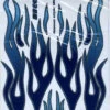 FLAMES BB - Light Blue, Dark Blue And Chrome Flames Type 1 Vinyl Detailing Sheet