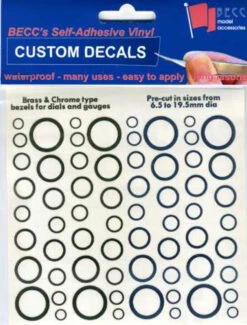 BECC BEZELS - Chrome & Brass Bezels Vinyl Detailing Sheet