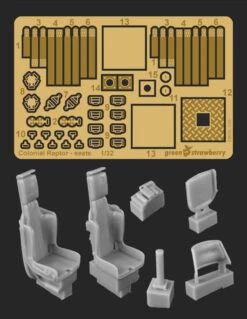 Green Strawberry 09920-1/32 Colonial Raptor - Seats Photoetch & Resin Set