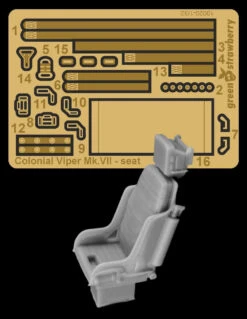 Green Strawberry 10020-1/32 Colonial Viper VII - Seat Photoetch & Resin Set