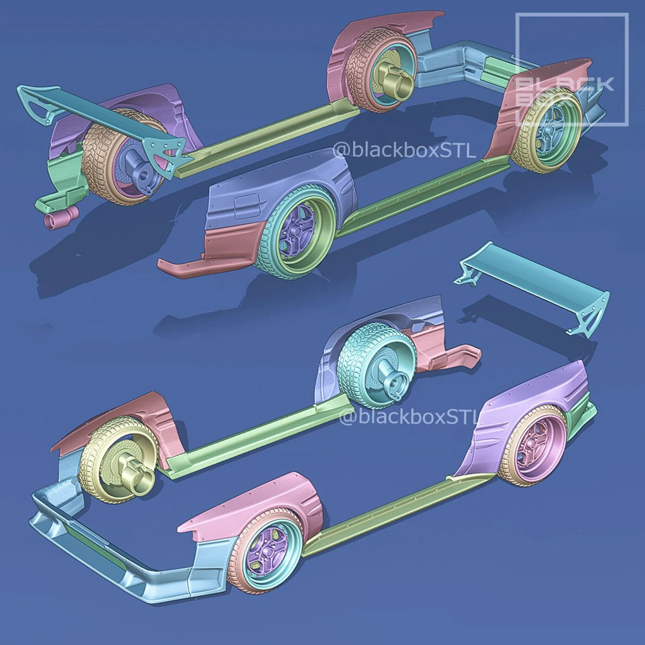 Resin Printed Complete Bodykit And Louver For Aoshima 05969 - 1/24 TOYOTA AE86 SPRINTER TRUENO Model Kit (May Fit Others) 10 Resin Printed Complete Bodykit And Louver For Aoshima 05969 - 1/24 TOYOTA AE86 SPRINTER TRUENO Model Kit (May Fit Others) - Image 10