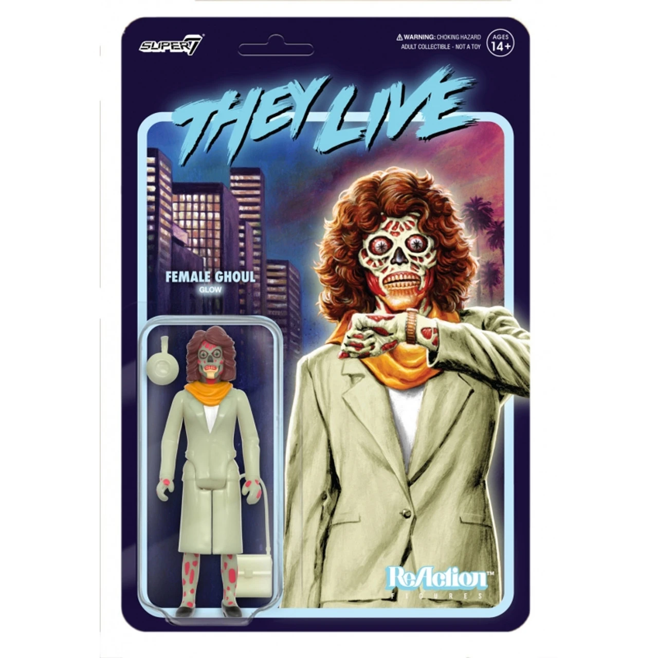 SUPER7 - THEY LIVE FEMALE GHOUL GITD REACTION FIGURE 1 SUPER7 - THEY LIVE FEMALE GHOUL GITD REACTION FIGURE