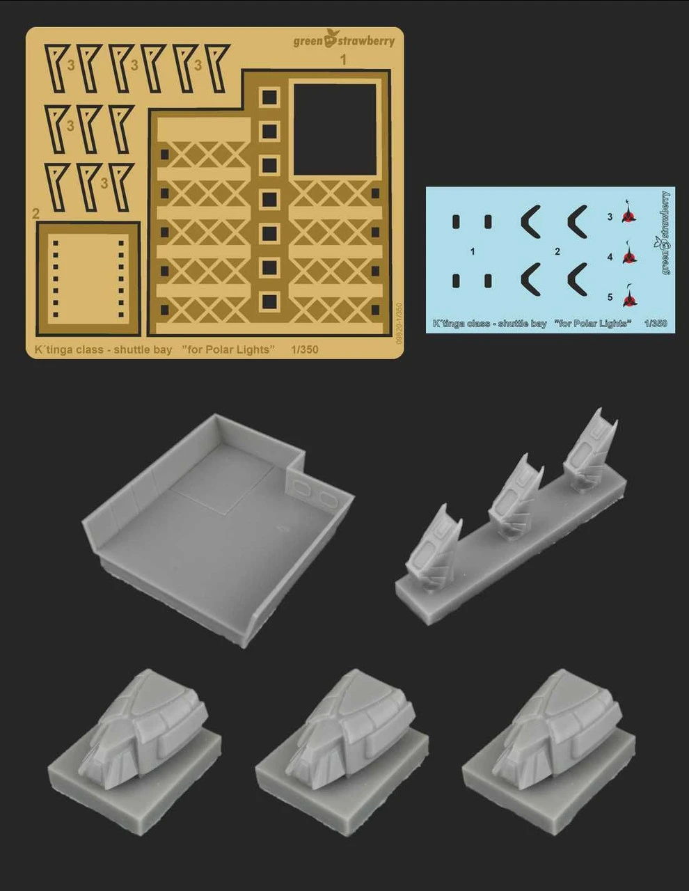 Green Strawberry 09820-1/350 - I.K.S. Amar - K´tinga Class - Shuttle Bay Resin & Photoetch Set 1 Green Strawberry 09820-1/350 - I.K.S. Amar - K´tinga Class - Shuttle Bay Resin & Photoetch Set