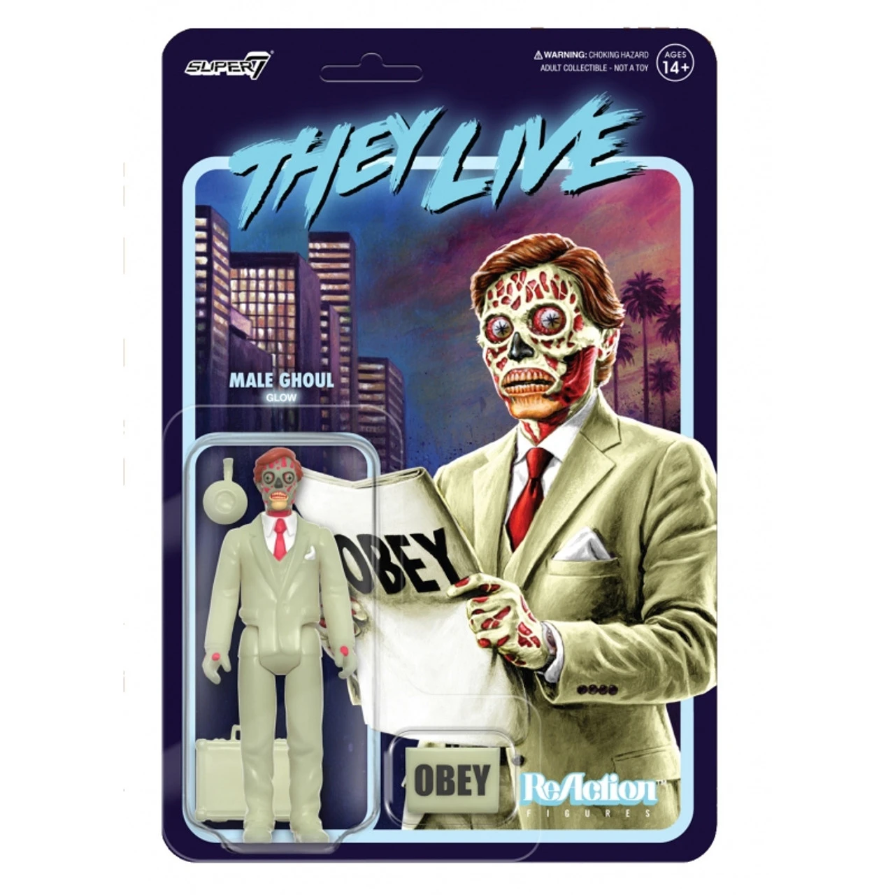 SUPER7 - THEY LIVE MALE GHOUL GITD REACTION FIGURE 1 SUPER7 - THEY LIVE MALE GHOUL GITD REACTION FIGURE