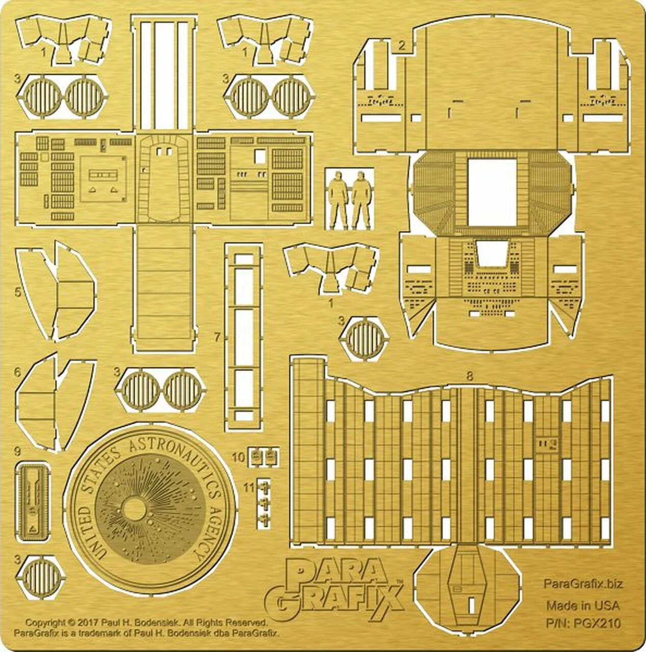 Paragrafix PGX210 - 1/144 Discovery XD-1 Cockpit And Airlock Photoetch Set For Moebius 2001-3 2 Paragrafix PGX210 - 1/144 Discovery XD-1 Cockpit And Airlock Photoetch Set For Moebius 2001-3 - Image 2