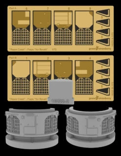 Green Strawberry 16222- 1/72 "Razor Crest" - Flaps Resin & Photoetch Set