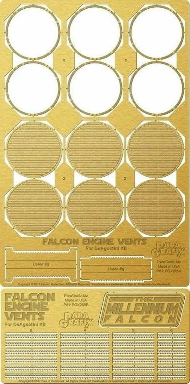 Paragrafix PGX206 - 1/43 DeAgostini Falcon 'Koolshade Style' Engine Vents 2 Paragrafix PGX206 - 1/43 DeAgostini Falcon 'Koolshade Style' Engine Vents - Image 2