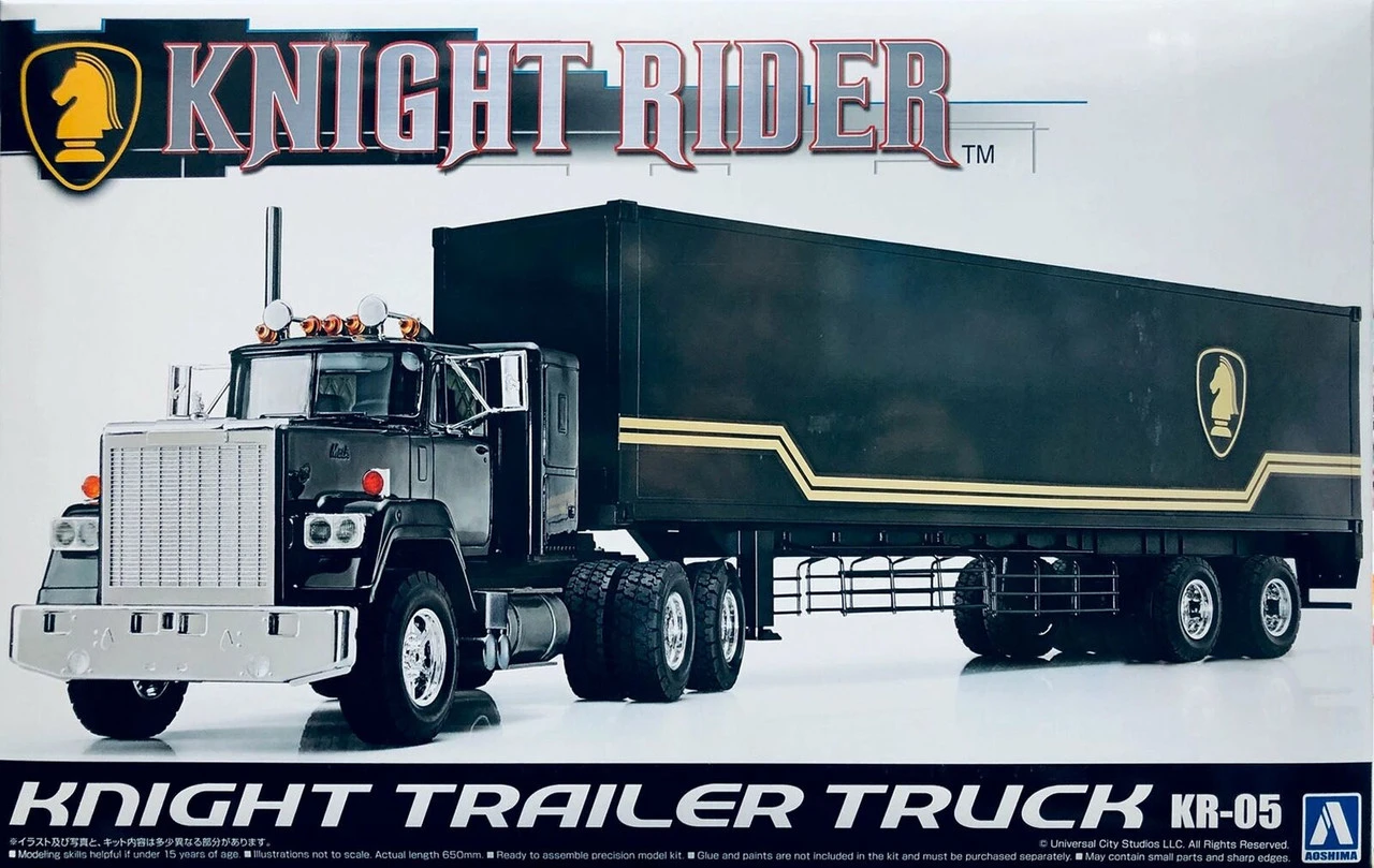 Aoshima 1/28 KNIGHT RIDER - KNIGHT TRAILER TRUCK MODEL KIT 1 Aoshima 1/28 KNIGHT RIDER - KNIGHT TRAILER TRUCK MODEL KIT