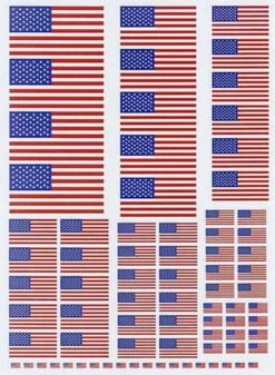 VUSA01MULTI - USA Stars & Stripes Vinyl Detailing Sheet