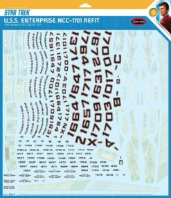 Polar Lights MKA050 - NEW 1/350 Refit Enterprise Aztec Decals Set