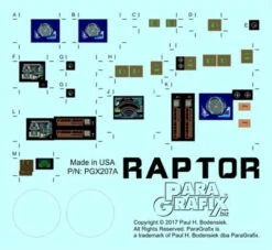 Paragrafix PGX207 - 1/32 BSG Raptor Photoetch Set For Moebius 962 -Model Toy Kit Store s l500 15 67898.1516428047 39059.1633568568