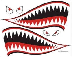 BECC SHARKS01 - Sharks Teeth & Eyes Vinyl Detailing Sheet
