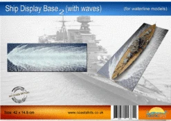 Coastal Kits CKS221W - Ship Display Base 2 With Waves (for Waterline Models)