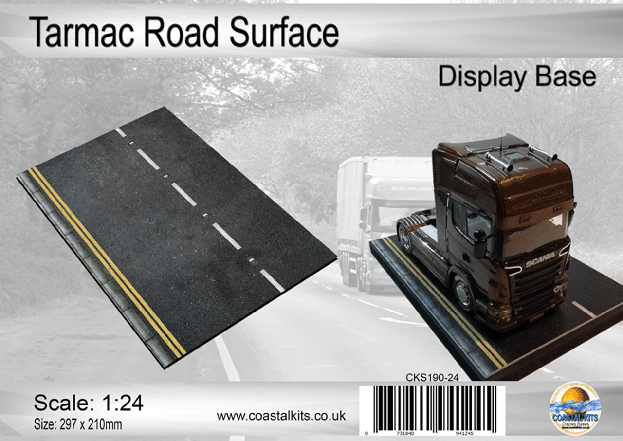 Coastal Kits CKS190-24 - 1:24 Tarmac Road Display Base 1 Coastal Kits CKS190-24 - 1:24 Tarmac Road Display Base
